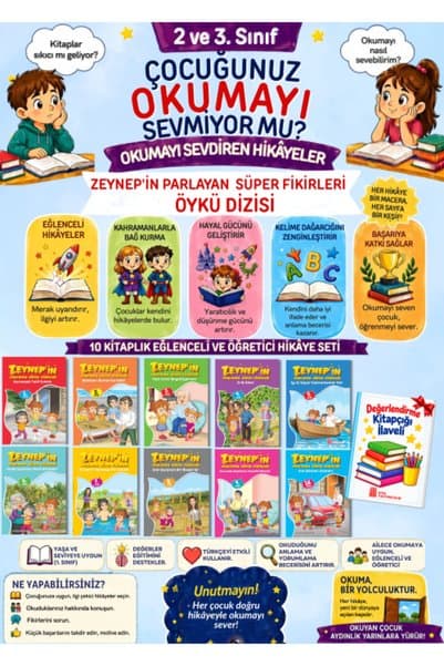 Ata Yayıncılık 2. Sınıflar İçin Eğlenceli En Yeni Okumayı Sevdiren 10'lu Öykü Seti