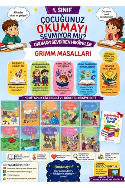 Ata Yayıncılık 1.Sınıflar Hızlı Okuma İsteyenlere Öğretmen Tavsiyeli Hikaye Seti 10'lu