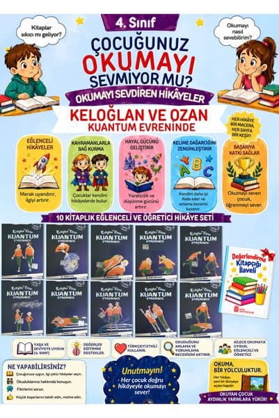 Ata Yayıncılık 4.Sınıflar İçin Öğretmen Onaylı Hikaye Seti 10'lu