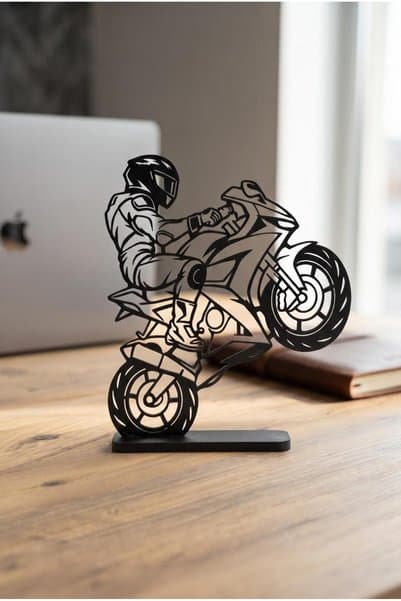 LAZORİAE Motorcu hediyeleri, Metal motor maketi, Erkek hediyesi, Motor figürü, Motosiklet Figürlü