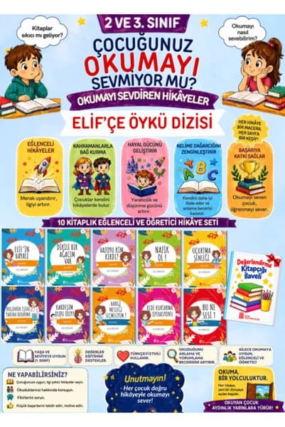 Ata Yayıncılık 2.Sınıflar İçin Öğretmen Onaylı Hikaye Seti 10'lu