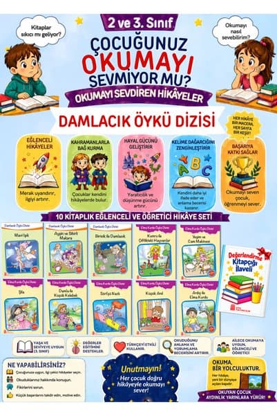 Ata Yayıncılık 3.Sınıflar İçin Öğretmen Onaylı Hikaye Seti 10'lu