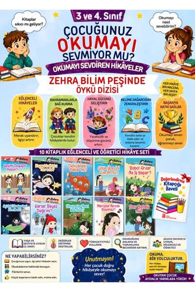 Ata Yayıncılık 4.Sınıflar Özel Birbirinden Güzel Okuma Kitapları 10'lu