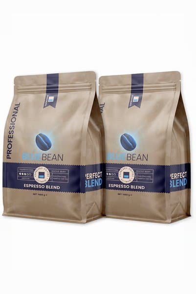 BLUE BEAN BlueBean Professional Espresso Çekirdek Kahve 1Kg 2'Li Paket