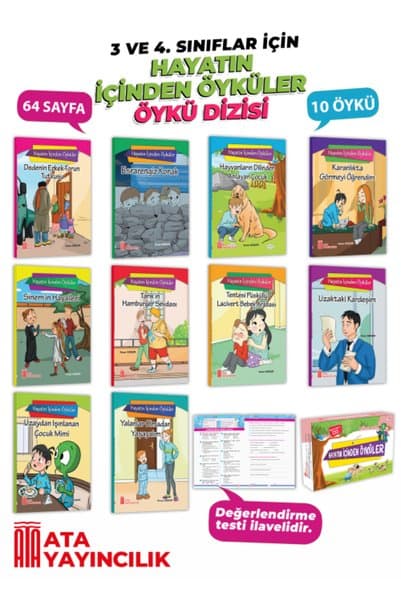 Ata Yayıncılık Hayatın Içinden Öykü Dizisi 3. Ve 4. Sınıf Için 10 Öykü Kitabı Kampanyalı