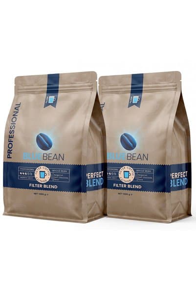 BLUE BEAN Professional Filter Çekirdek Kahve 1Kg 2'Li Paket