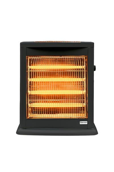 Şamdan Termostatlı Quartz Soba SİYAH