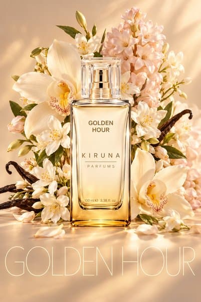 Kiruna Golden Hour Kadın Parfüm 100 ML - Uzun Süre Kalıcı – Vanilyalı, Çiçeksi ve Tatlı Notalı Kadın Parfümü