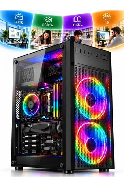 J-TECH Intel Core i3-2100 8GB RAM 128GB SSD Masaüstü Bilgisayar S1154