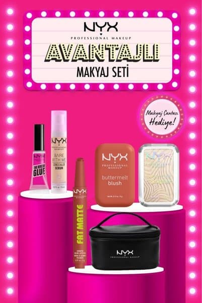 NYX Professional Makeup Günlük Makyaj Seti - NYX Makyaj Çantası Hediye!