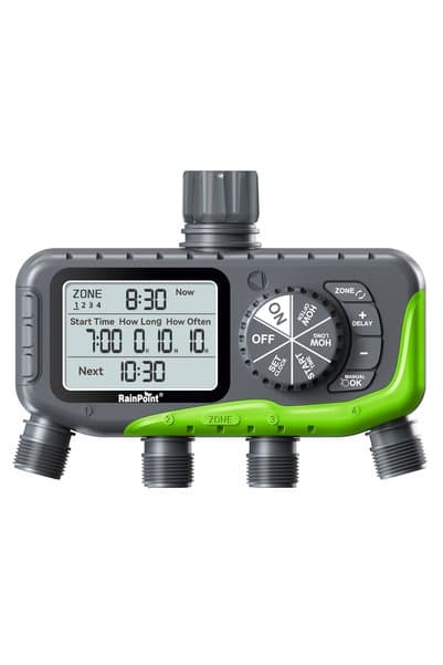 RAINPOINT 4 Çıkışlı Akıllı Sulama Zamanlayıcı ITV447 Bahçe Musluk Timer IP65 Su Geçirmez Otomatik Sulama