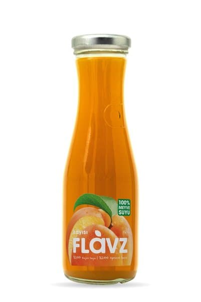 FLAVZ %100 Kayısı Suyu 250 ml Cam Şişe İlave Şeker İçermez