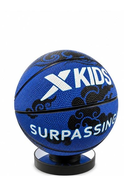 PRIME SPORTS XKIDS 5 Numara Basketbol Topu Lacivert Siyah Desenli