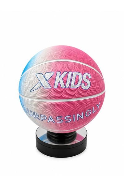 PRIME SPORTS XKIDS 5 Numara Basketbol Topu Pembe Beyaz Mavi Renkli