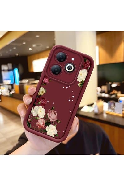 CHICASELUX Tecno Spark 20/20C Uyumlu Canlı tonlu çiçek buketi baskılı kılıf, rahat kavrama ve hafif yapı
