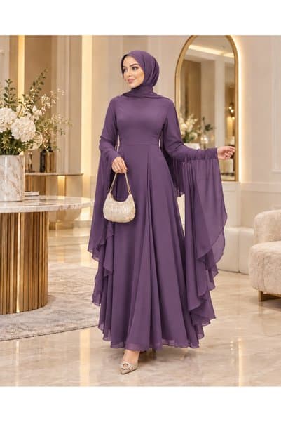 berfim butik Almira Şifon Tesettür Abiye