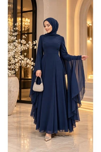 berfim butik Almira Şifon Tesettür Abiye