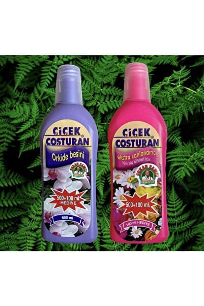 ÇİÇEK COŞTURAN Orkide Besini 600 ml Tüm Süs Bitkileri İçin Ekstra Canlandırıcı 600 ml 2'li Set