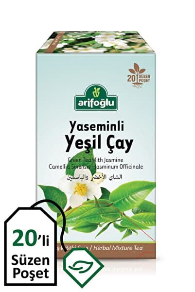 Arifoğlu Yeşil Çay Yasemin 20li Süzen Poşet Çay