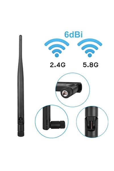 Genel Markalar 6dbi Sma Erkek Anten Dikey 20cm Rf Wifi Sinyal Kuvvetlendirici 2.4ghz 5.8ghz 2g 3g 4g