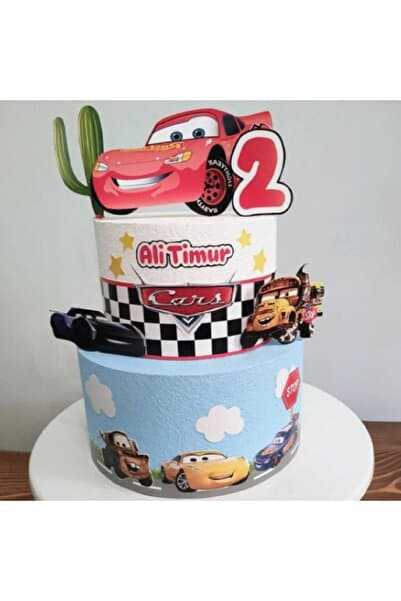 Genel Markalar Cars Temalı Maket Pasta Cars
