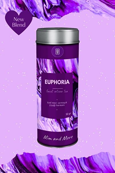 Mim and More Euphoria Tea - Ahududulu Mavi Sarmaşık Çiçeği Harmanı, 50 gr