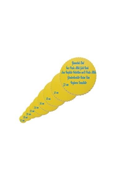 BENS Pasta Altlık Gold Ince 18 Cm 3-4 Kişilik Pastaya Uygun 1 Adet