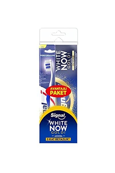 White Now Diş Macunu Gold 75 Ml + Performans Diş Fırçası Orta