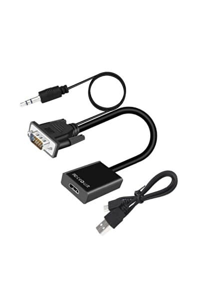 MAXGO 2067 Vga To Hdmi Çevirici Dönüştürücü Kablo Görüntü Ve Ses Çevirici Hdmı