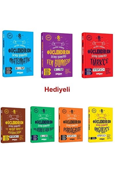 Ankara Yayıncılık Ankara 8.sınıf Lgs Matematik Fen Türkçe Inkılap Din Kültürü Ingilizce Paragraf Soru Seti (7 Kitap)