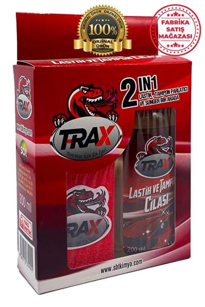 ARACINIZ İÇİN EN İYİSİ T-RAX Lastik Parlatıcı ve Tampon Cilası Süper Kalite 2'li Set Sünger Hediye