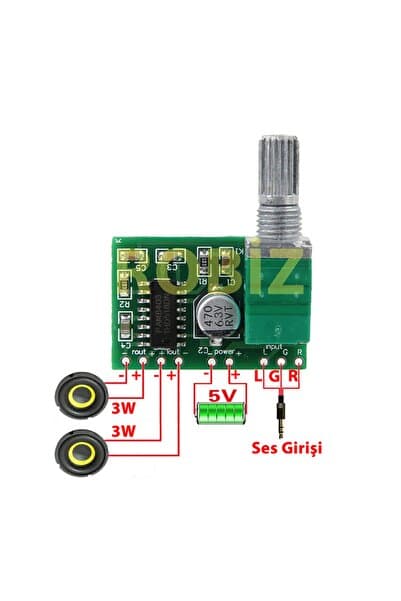 Genel Markalar Ses Kontrol Potlu Pam8403 5v Mini Ses Yükseltici Class D 2x3w Amfi Kartı Stereo Dijital