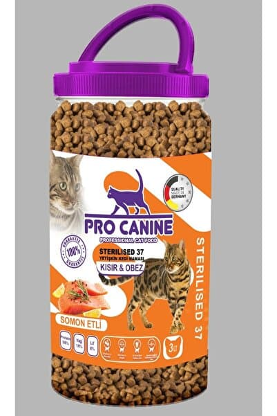 PRO CANINE Az Tahıllı Hypoallergenic Somonlu Kısır - Obez Sterilised Yetişkin Kedi Maması 3 Lt