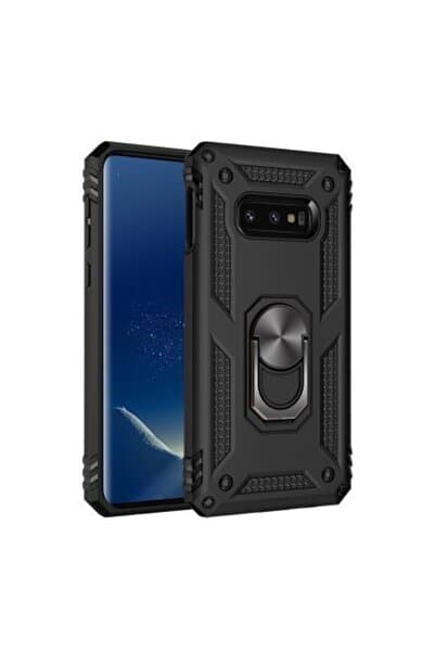 Rivor Samsung Galaxy S10e Uyumlu Kılıf Military Armour Yüzüklü Standlı Koruyucu Kapak