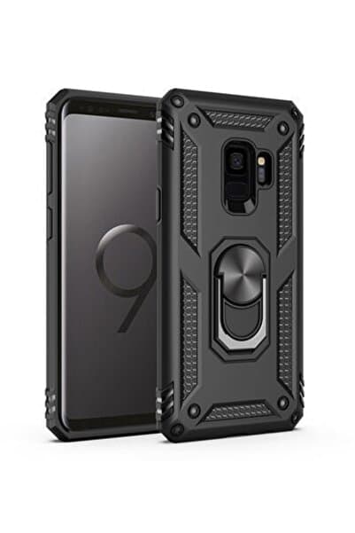 Rivor Samsung Galaxy S9 Uyumlu Kılıf Military Armour Yüzüklü Standlı Koruyucu Kapak