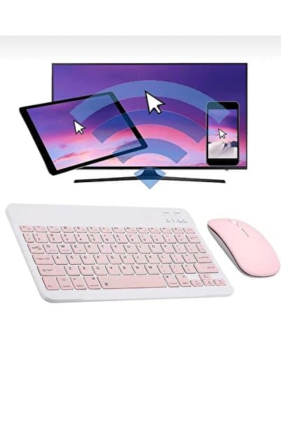 Alfa MEC Ipad 8.nesil 10.2 Wi-fi Inç Uyumlu Kablosuz Bluetooth Klavye+mouse Set