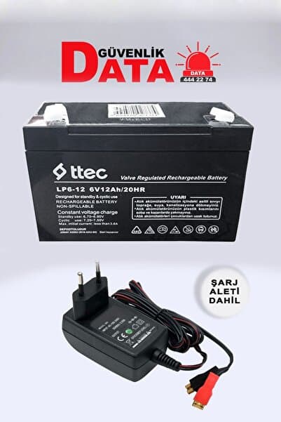 Ttec 6 Volt 12 Amper Bakımsız Kuru Akü Şarj Aleti 6v 12ah
