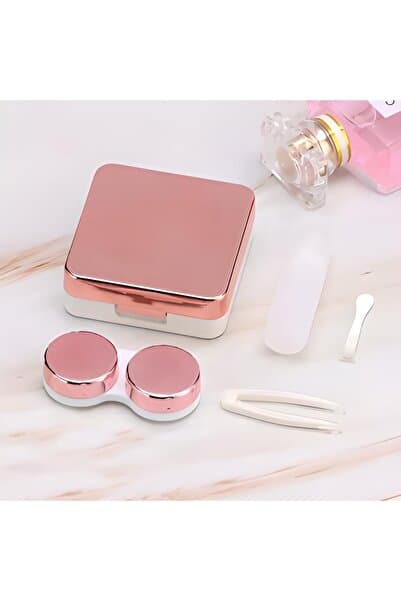 Axhara Newyork Aynalı Lens Kutusu Seti 5 Parça Rose