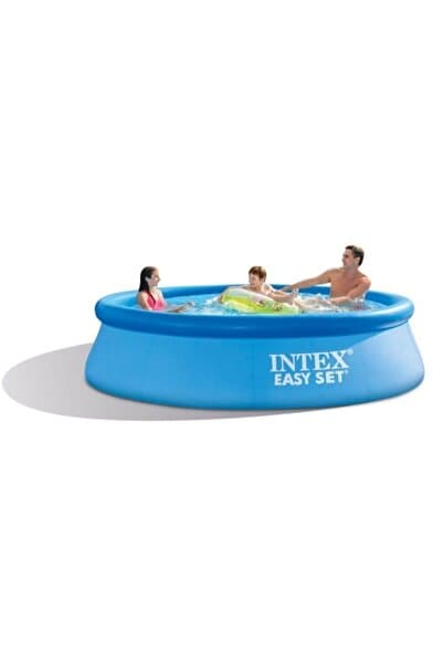 Intex Easy Mavi Renk Kolay Kurulum Şişme Havuz, 305x76cm, Büyük Boy Aile Havuzu -28120 Garantili