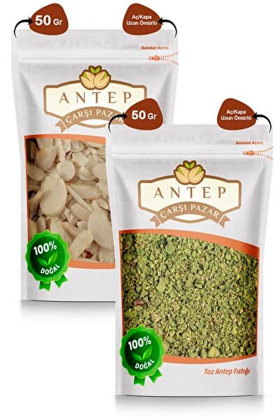Antep Çarşı Pazar Toz Antep Fıstığı 50 Gr. | File Badem 50 Gr.