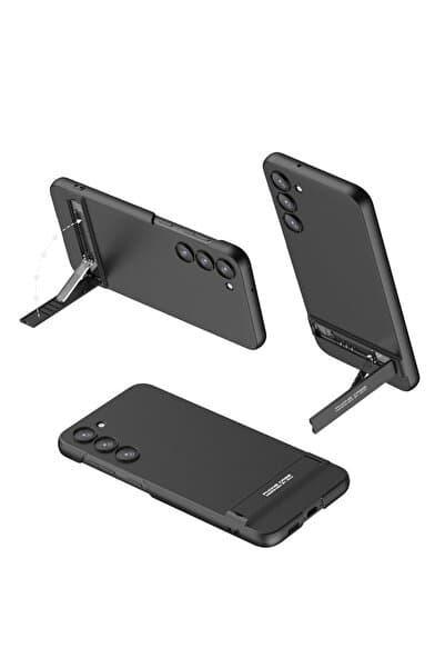 Rivor Samsung Galaxy S23 Uyumlu Kılıf Kamera Korumalı Dikey Standlı Mat İnce Sert Kapak