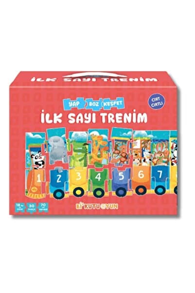 Bi Kutu Oyun İlk Sayı Trenim- Cırt Cırtlı Yapboz ve Kitap Seti