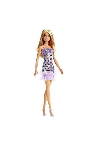 Barbie Pırıltılı - Mor Pullu Elbise Sarışın