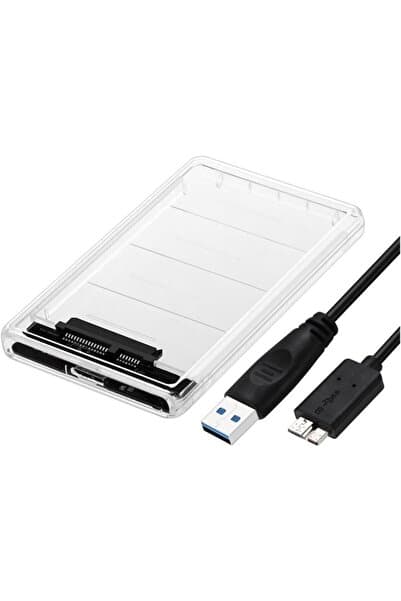 Genel Markalar SATA Harici Disk Kutusu – USB 3.0, Şeffaf Pleksi Kasa, Tak ve Kullan, SSD ve HDD Uyumlu, Yüksek