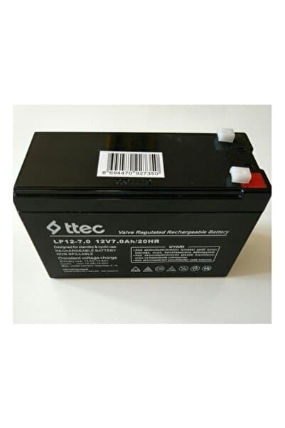 Ttec 12v 7ah 12 Volt 7ah Amper Kuru Tip Bakimsiz Akü Pi?l Batarya 65 X 151 X 94 Mm
