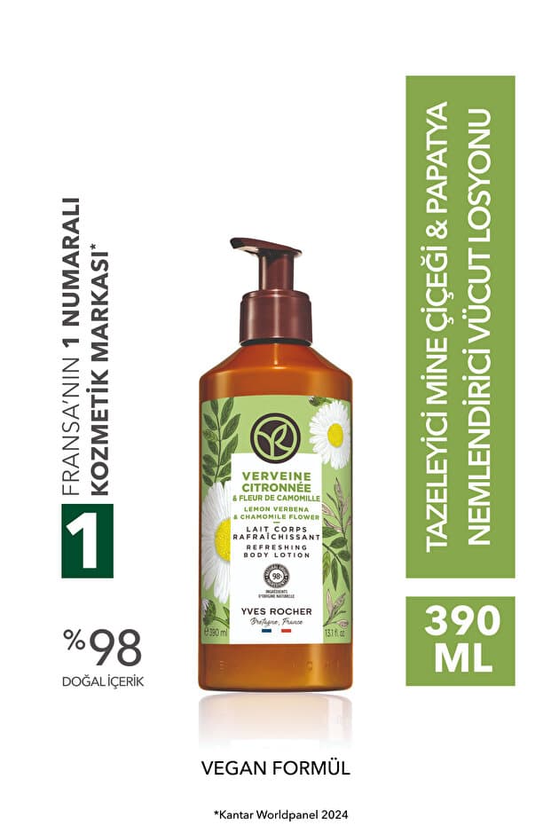 Yves Rocher Vücut Losyonu - Nemlendirici Besleyici Tazeleyici Mine Çiçeği Papatya -Vegan