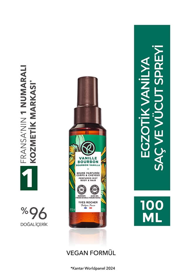 Yves Rocher Saç ve Vücut Spreyi- Egzotik Vanilya- Vegan-100ml