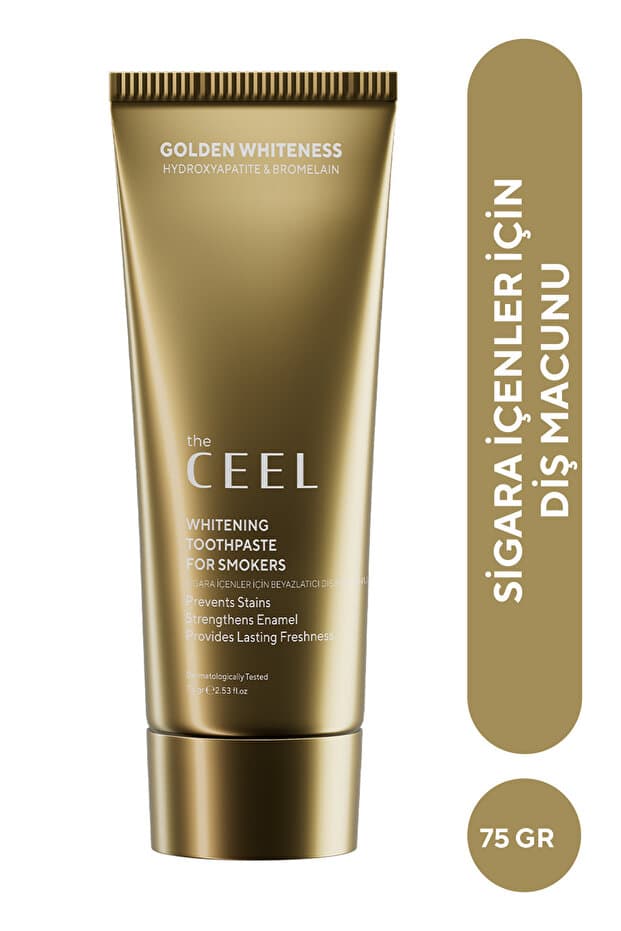 The Ceel Sigara İçenler İçin Beyazlatmaya Yardımcı ve Ferahlatıcı Diş Macunu Bromelain İçerikli 75 gr