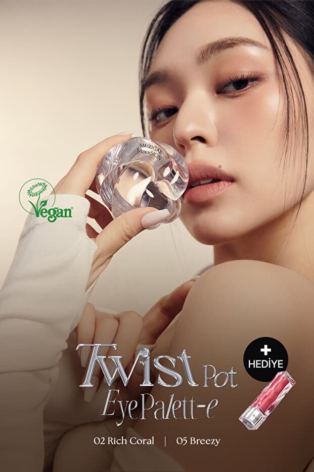 Muzigae Mansion 4'lü Far Paleti + Mini Boy Icy Glow (Set) Twist Pot Eye Palette (02 Rich Coral) - Fiyatı