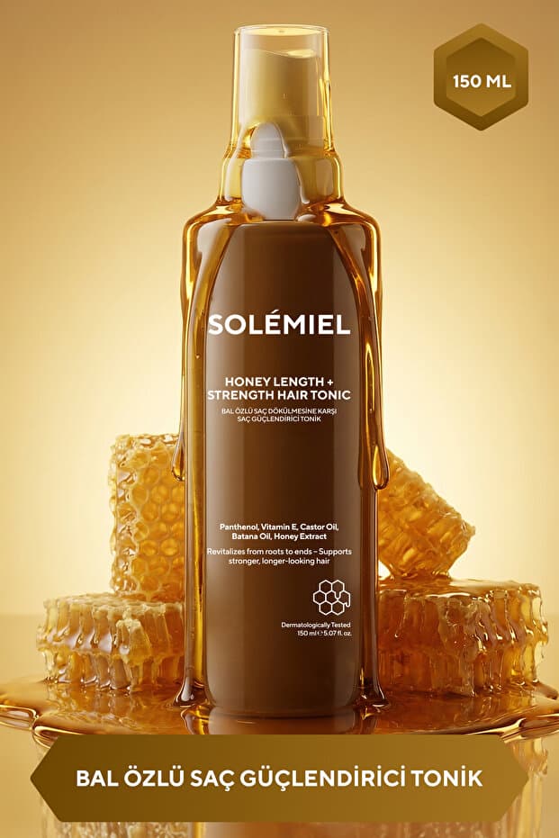 Solemiel Batana ve Castor Yağı İçeren Saç Toniği Daha Gür Görünümlü ve Güçlü Saçlar İçin 150 ML